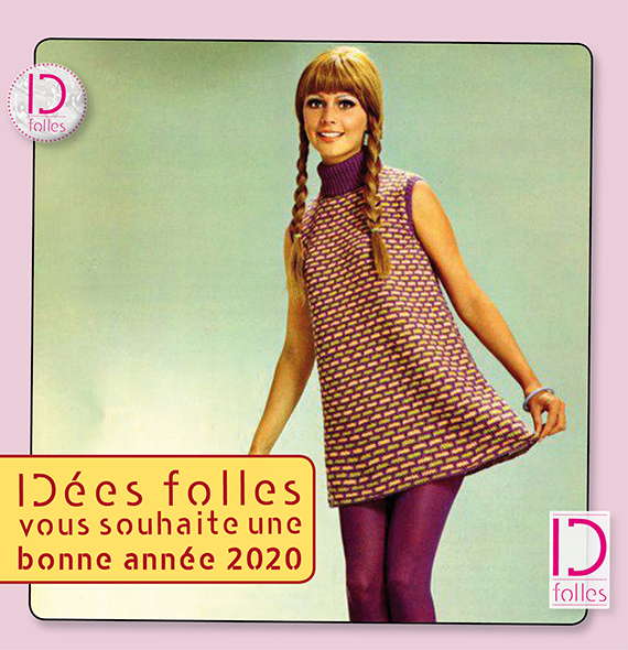 Carte 2020 de Bonne ann�e d'ID folles